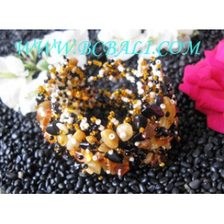 Golden Beads Stone Bracelets